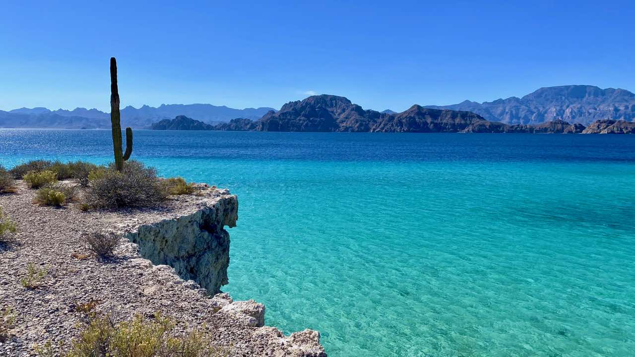 The turquoise and deep blue waters, islands and rugged mountains of Loreto