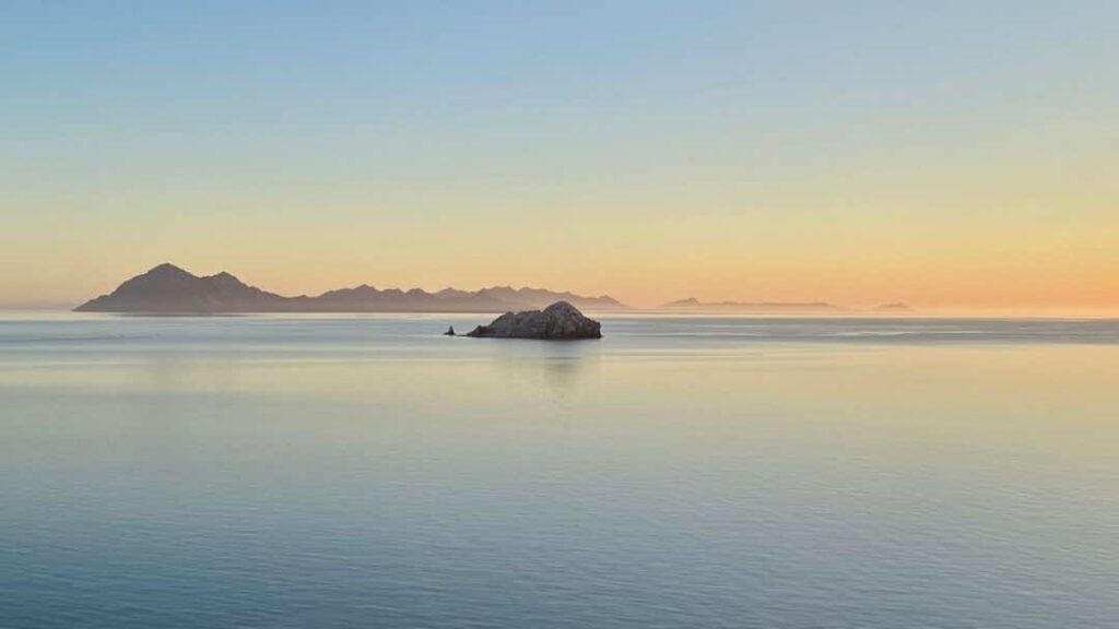 Loreto National Park islands at Sunrise