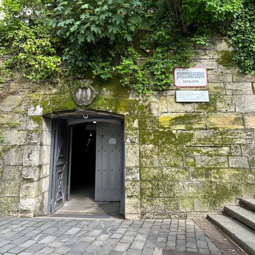 The west entrance of Tunel Gric in Zagreb