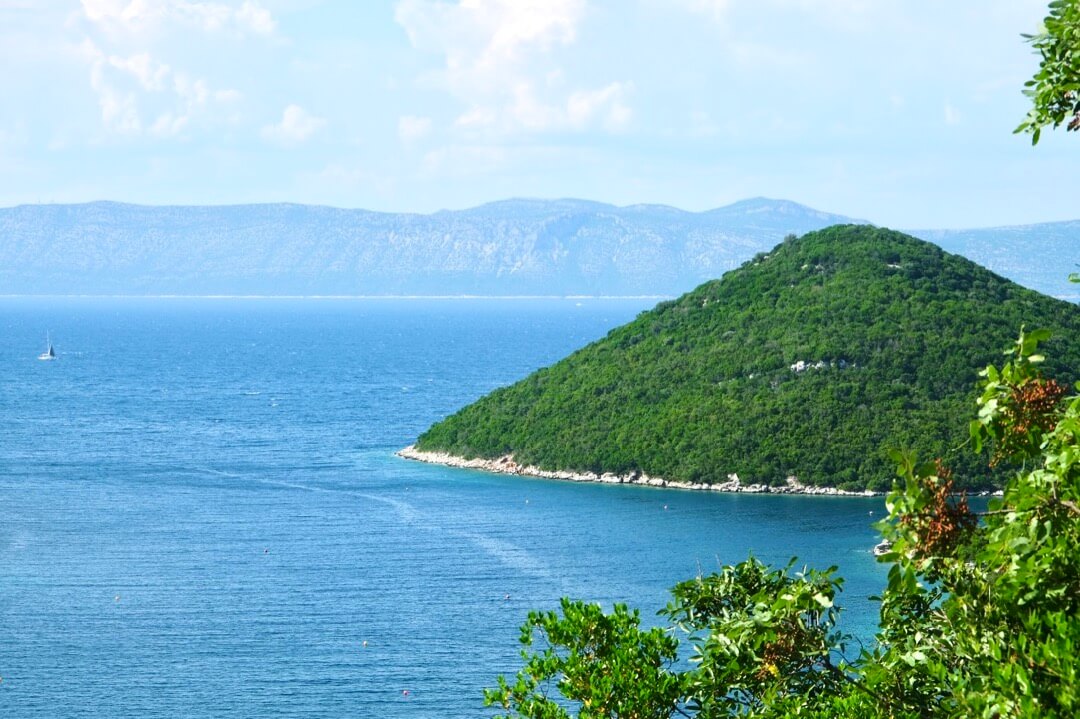 Mljet island is lush green, unlike the white rocky Dalmatian coast islands in Croatia.
