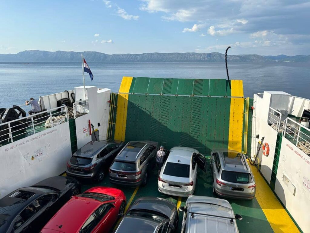 Car ferry between Prapratno and Sobra on Mljet island in Croatia