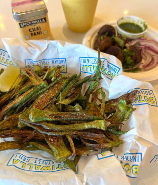 Botiwalla's matchstick okra fries in Asheville, North Carolina