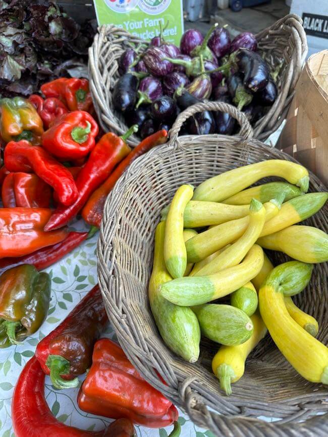 Fresh unique quality vegetables at the farmers market in Asheville, North Carolina